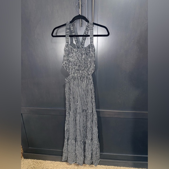 American Eagle Black and White Checkered Maxi Dress - Picture 2 of 7